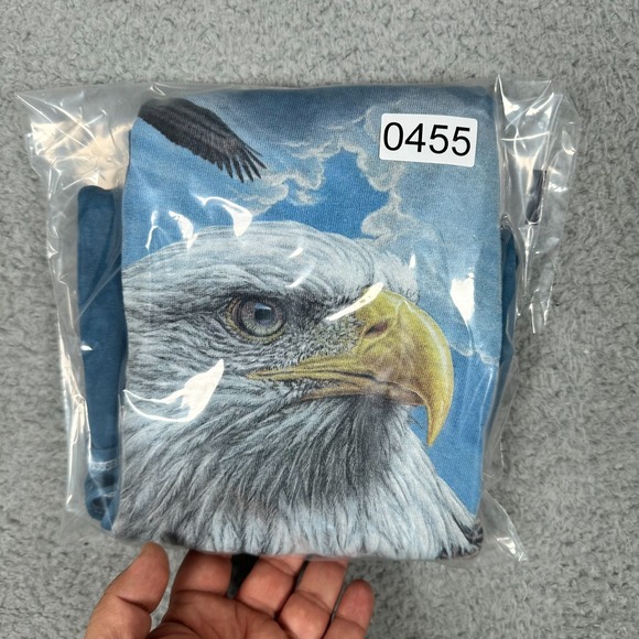 Men's The Mountain Blue Tie Dye Bald Eagle Flag America T-Shirt Plus Size: 2XL - Picture 9 of 9